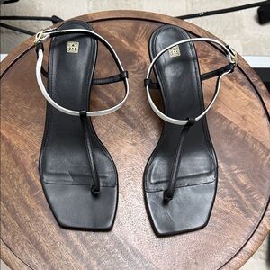 Toteme Leather T-Strap Sandals